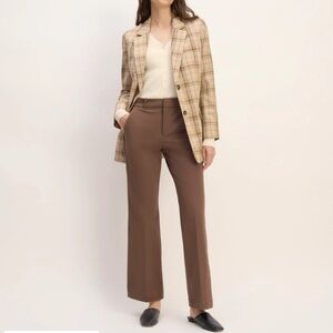 Everlane Women’s Brown Bi Stretch Flare Trouser Pants Sz 2